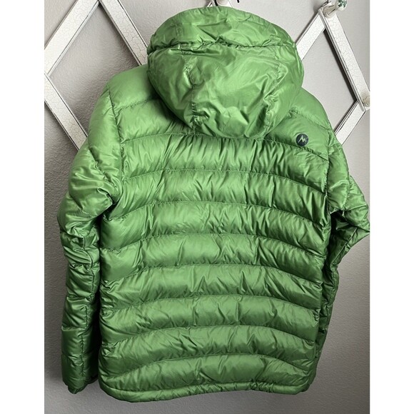 Marmot Ama Dablam Men’s S 800-Fill Down Hooded Puffer Jacket Full Zip - Green - Picture 7 of 10